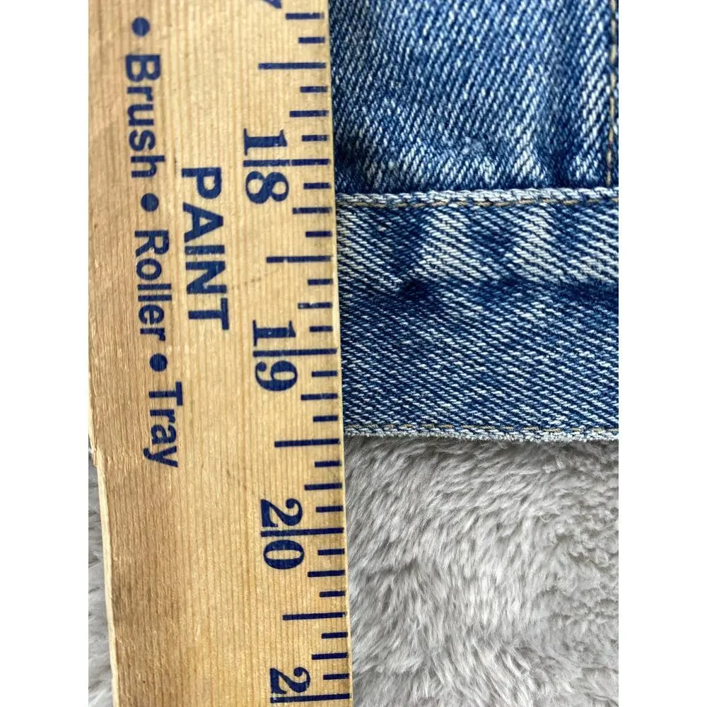 Vintage Squeeze Denim Jacket Leopard Collar Grunge Preppy Women S